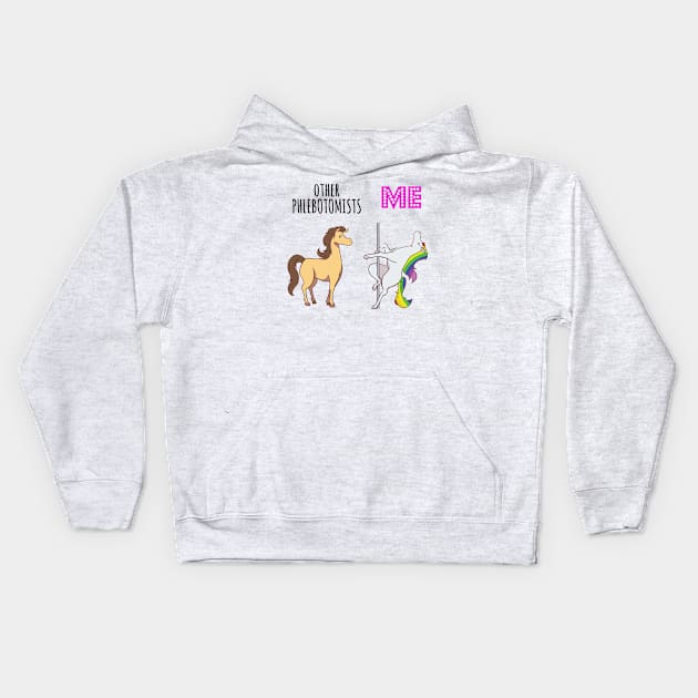 Other phlebotomist Unicorn Kids Hoodie by IndigoPine